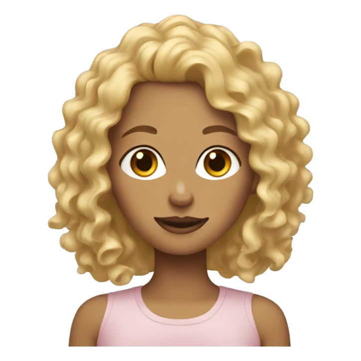 Curly blonde woman  sticker