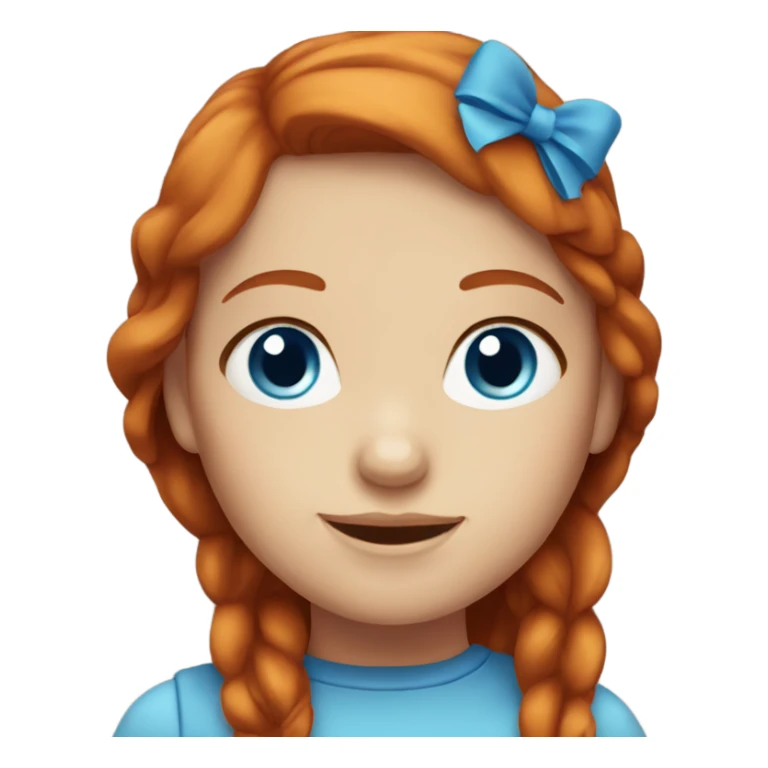 Redhead girl with blue eyes sticker