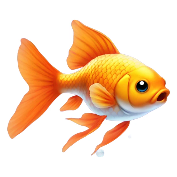 goldfish with bubbles coming out of its mouth sticker