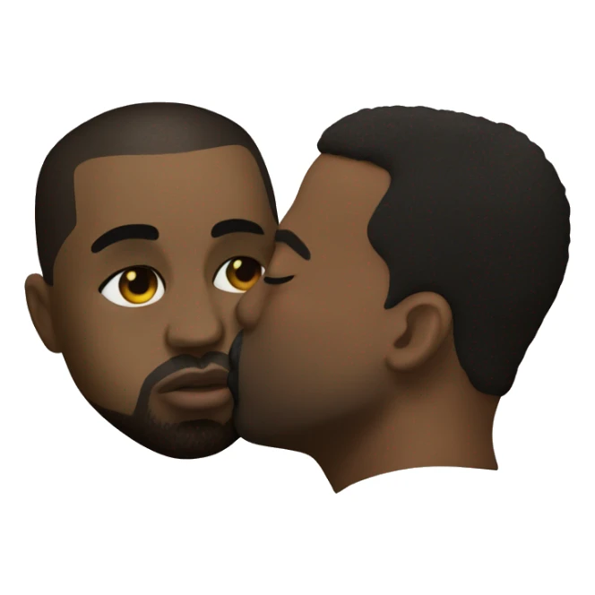kanye west kissing kanye west sticker