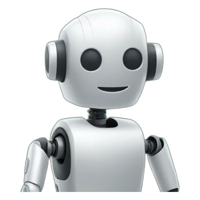 robot in front of a chalkboard sticker