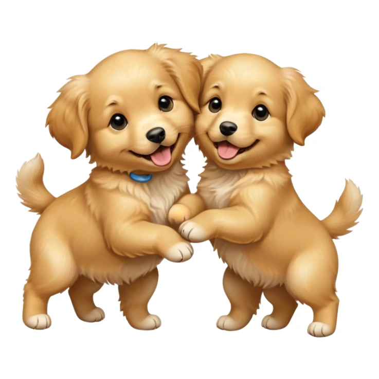 Two puppy best friends super super cute and excited sticker