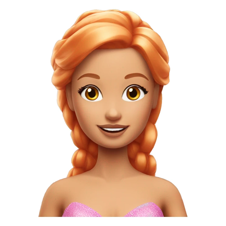 Attractive Barbie ginger fairy sticker