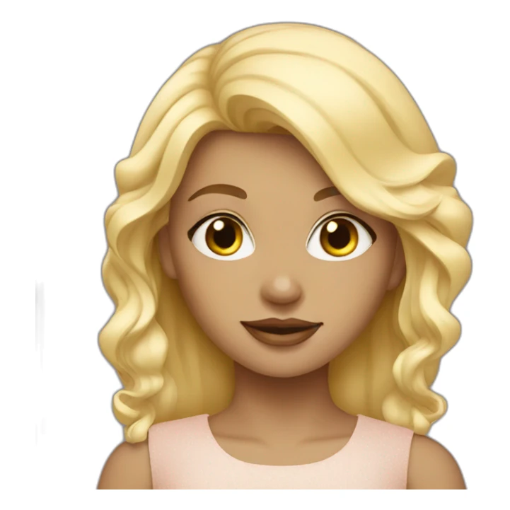 rich blond girl sticker