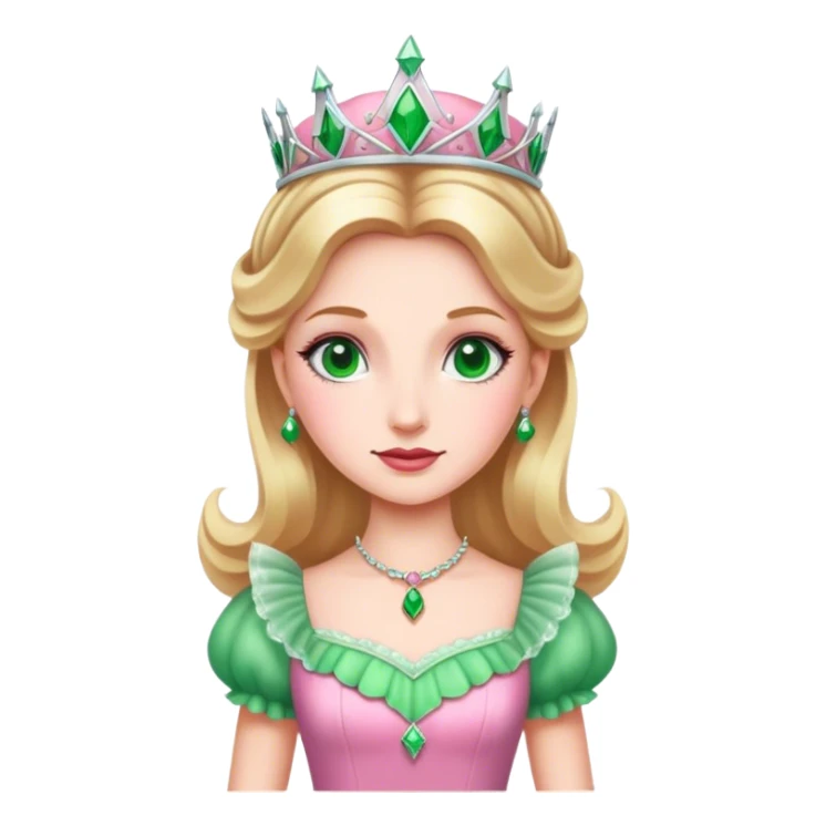 Glinda wearing a green and pink dress  sticker