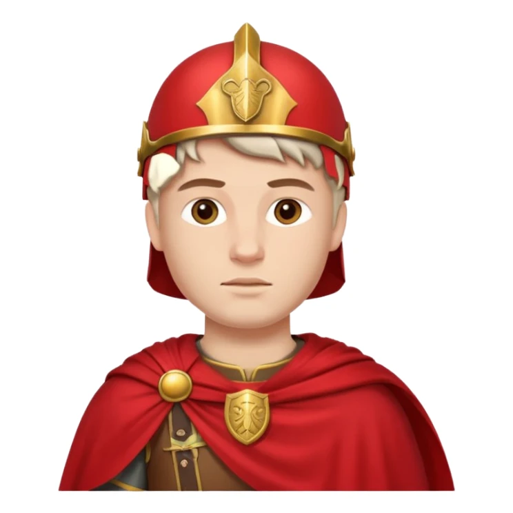 roman soldier with red cape sticker