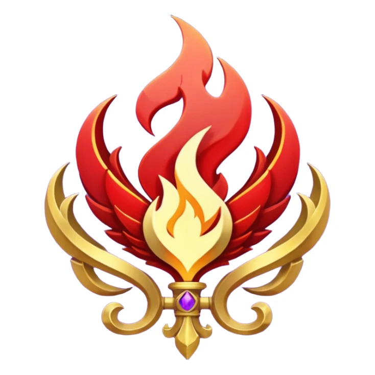 Make emojis for a server called crimson fire dominion on discord sticker
