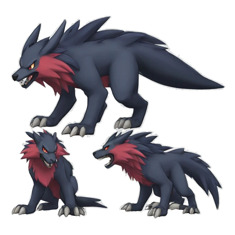  Nargacuga-Zoroark-Lombax-Sergal-Vernid-Fakemon full body sticker
