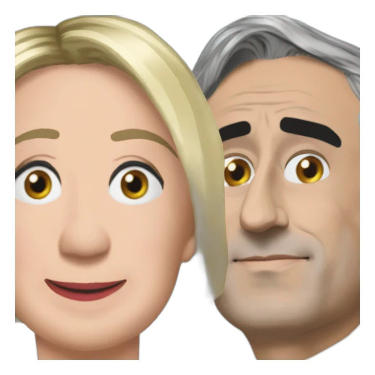 Marine Le Pen embrasse Zemmour sticker