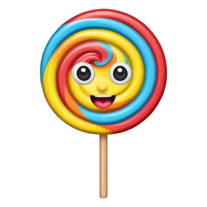 cute lollipop with eyes and mouth and personality sticker