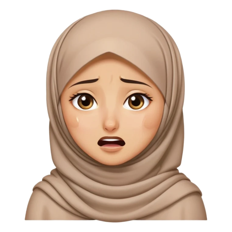 can you make a beautiful hijabi girl crying sticker