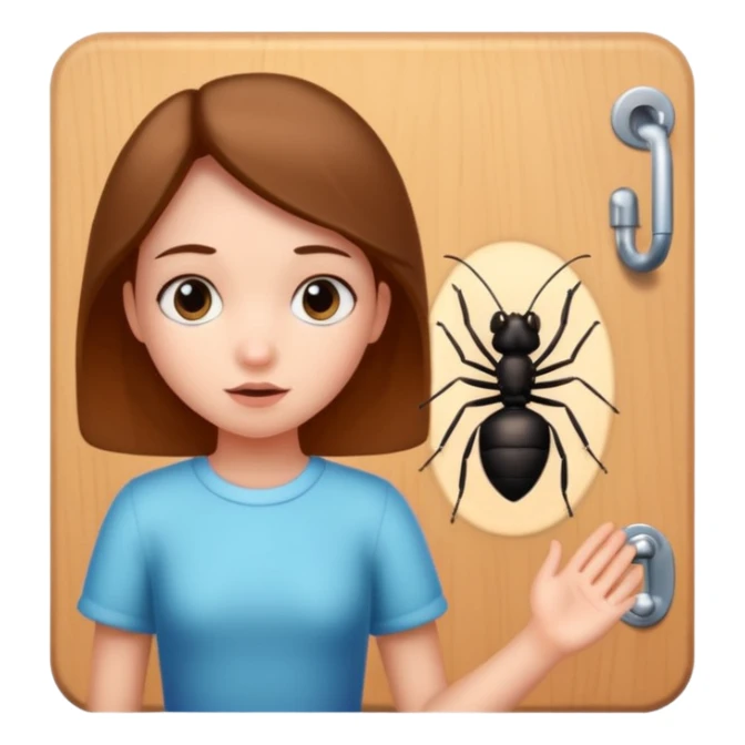 Carpenter ants leading a girl to the bathroom  sticker