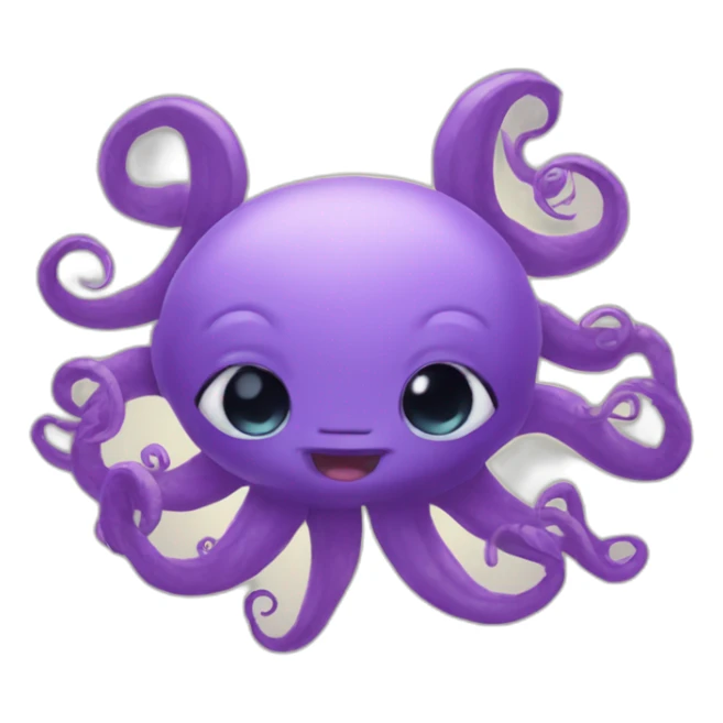 Cute kraken cute face eyes close making yoga sticker