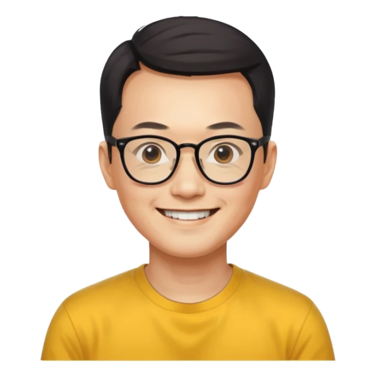 cz binance owner, chinese with glasses sticker