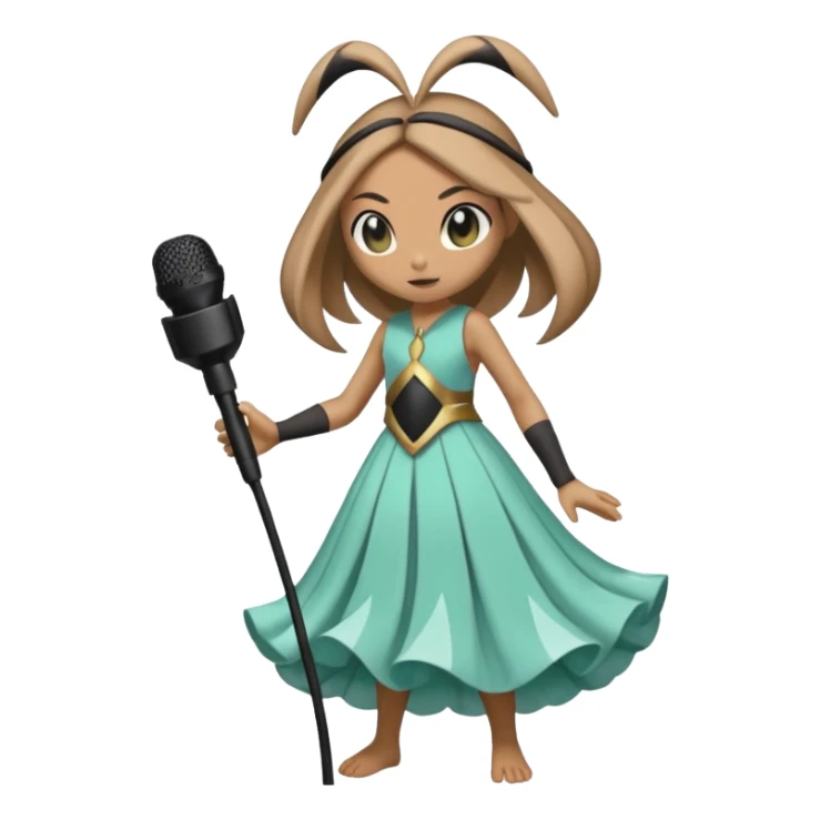 Meloetta-Gible-Pokémon-Fakémon-fusion-hybrid-creature sticker