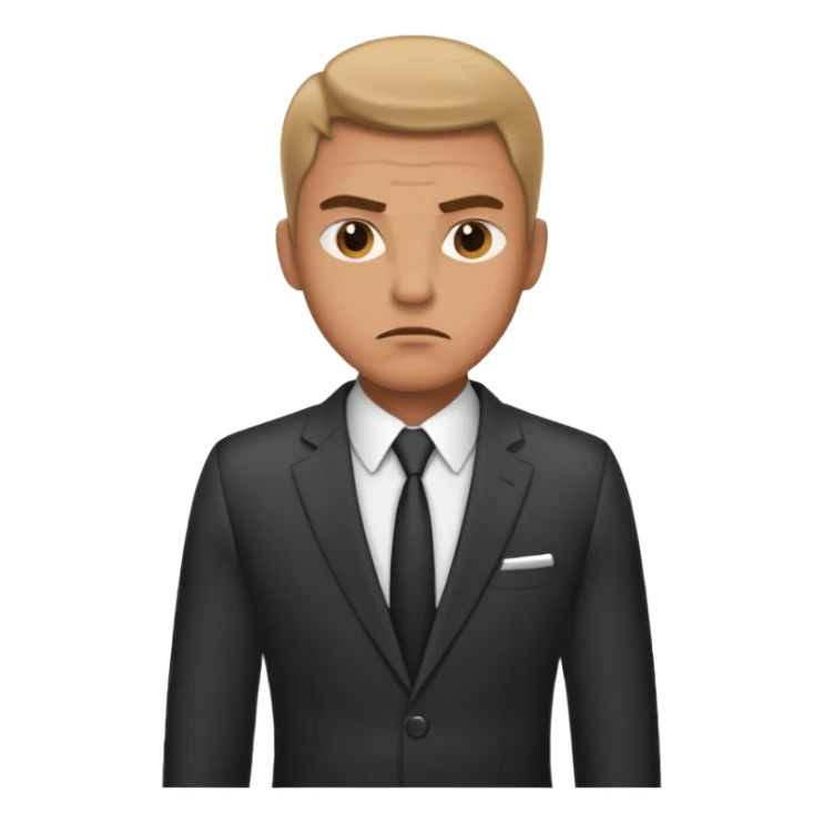 angry male boss in suit sticker
