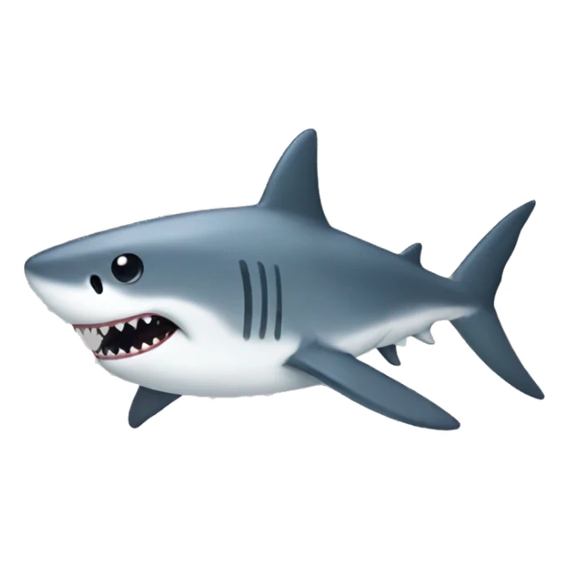 korean shark that is sad sticker