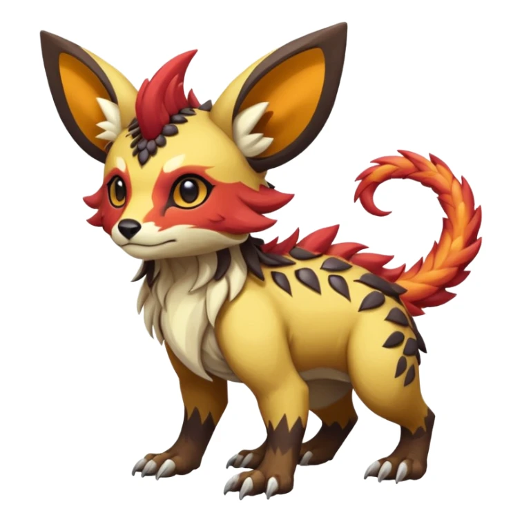 Rare realistic exotic cute epic pretty beautiful handsome gorgeous aesthetic colorful vibrant Vernid-Protogen-Primagen-Wickerbeast-species-Fakemon-creature by LiLaiRa, random markings, tufted ears, full body sticker