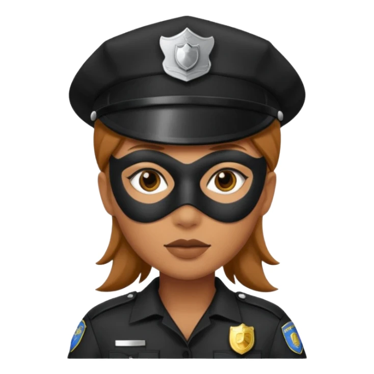 thief with police hat, thief mask, thief black prison dress. sticker