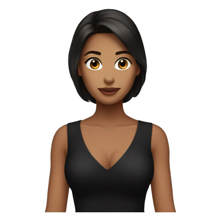 brunette in a tight black dress sticker