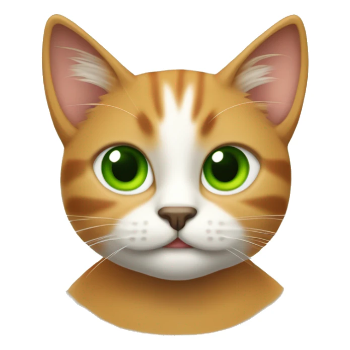 Gato naranjo con chasquilla de color verde  sticker