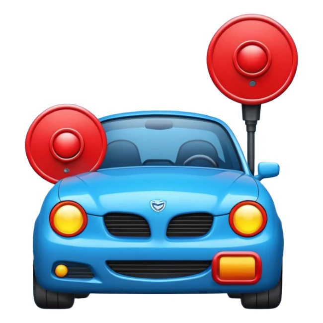 SIRENA DE CARRO DE POLICIA  sticker