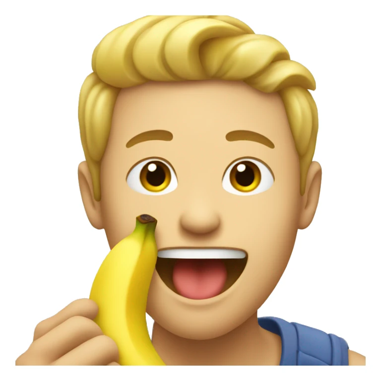 Gay guy eating banana sticker