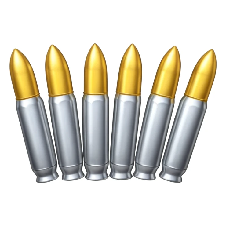 five bullets an the fith one of another color sticker