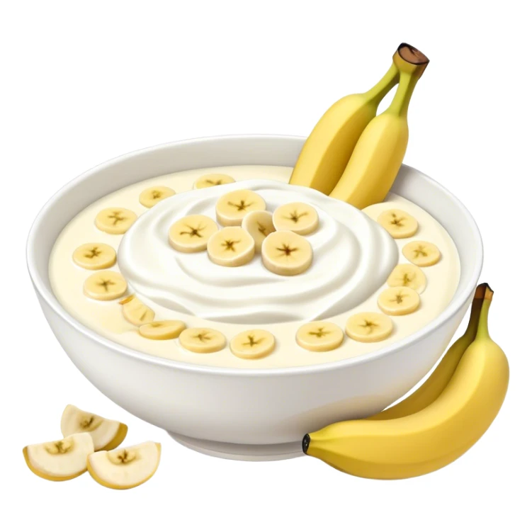 tasty yogurt with bananas clean girl’s breakfast  sticker