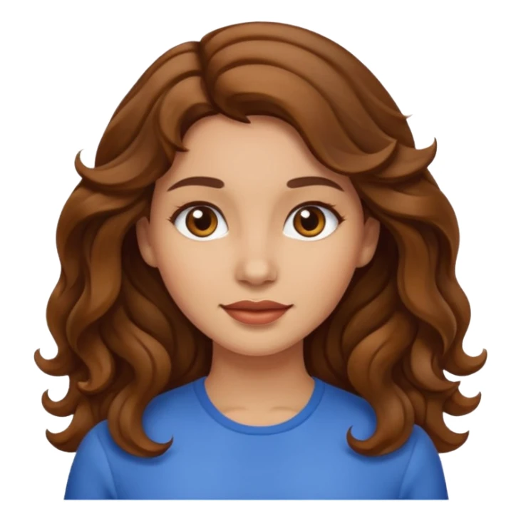 Una mujer morena clara con pelo ondulado color café  sticker