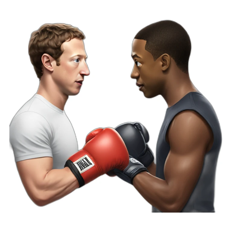 Mark Zuckerberg boxing with Elon Musk sticker