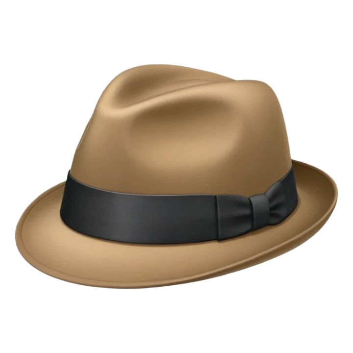 a fedora emoji with a band sticker