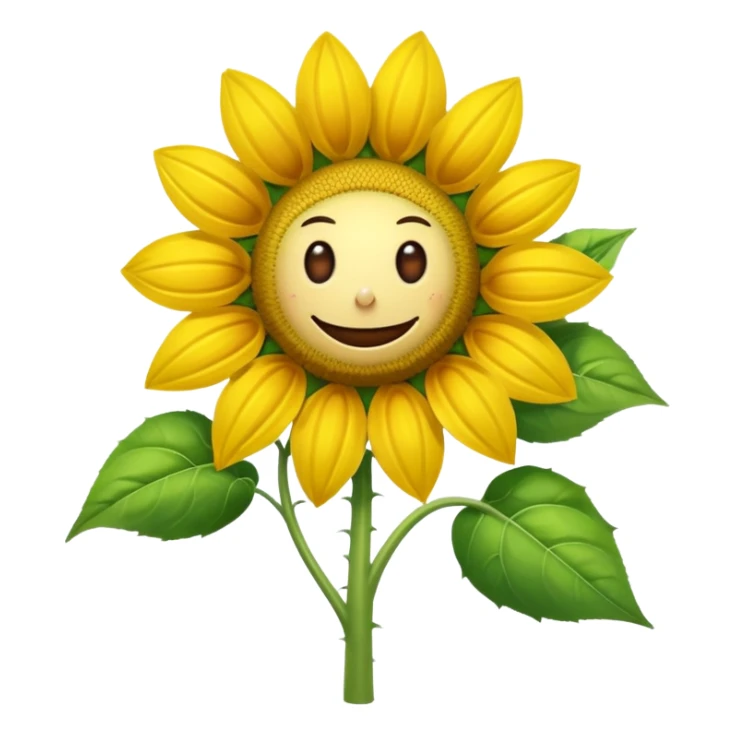 An exact  picture of the sunflower from Plants vs. Zombies sticker