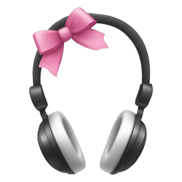 headphones with bows ￼ sticker