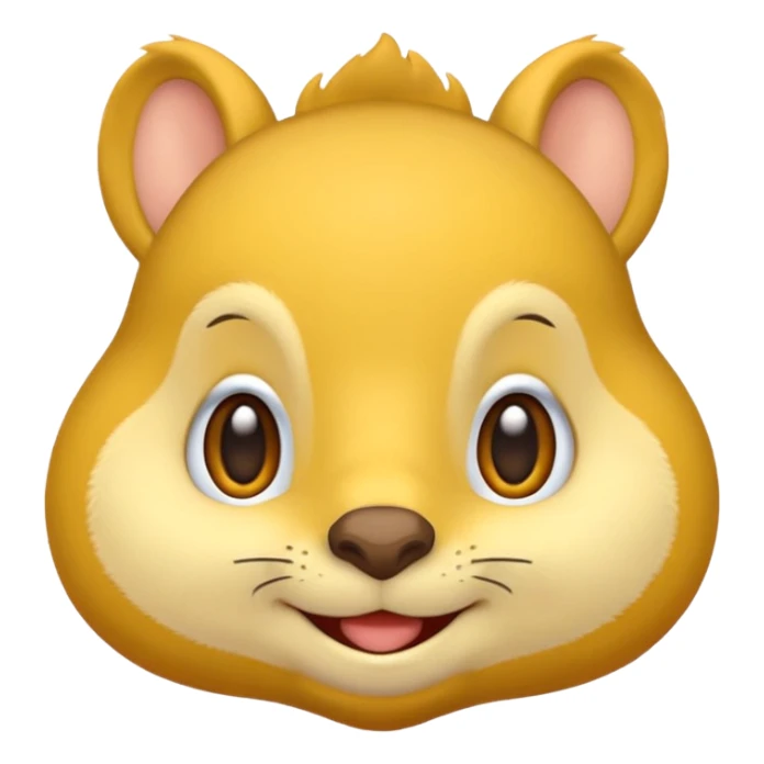 puffed up cheeks, like squirrel cheeks… but on a regular emoji sticker