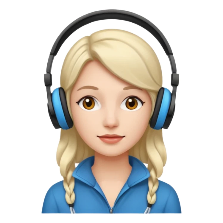 KULAKLIK TAKAN KADIN sticker