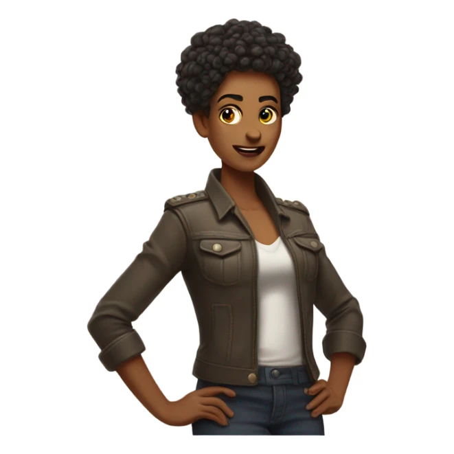 Baddie with nails face and Stanley  sticker