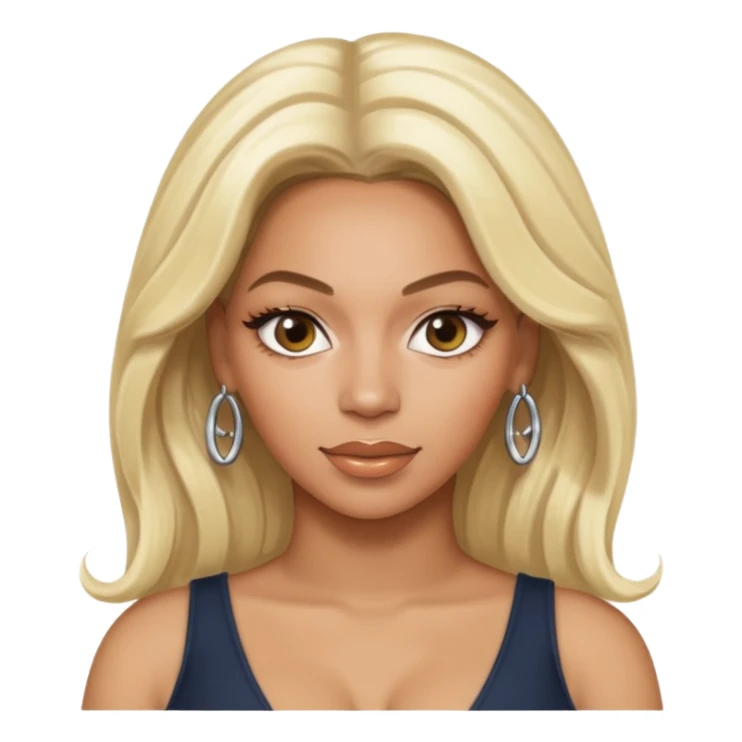Beyonce with platinum blonde hair sticker
