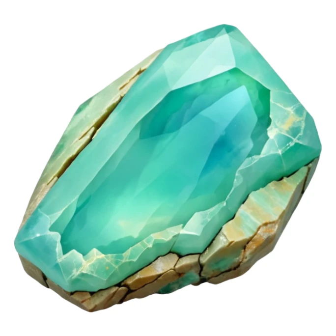 peruvian opal gemstone raw crystal mineral detailed sticker