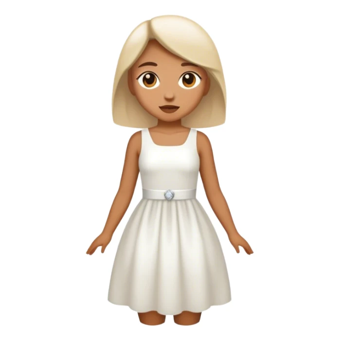 white dress sticker