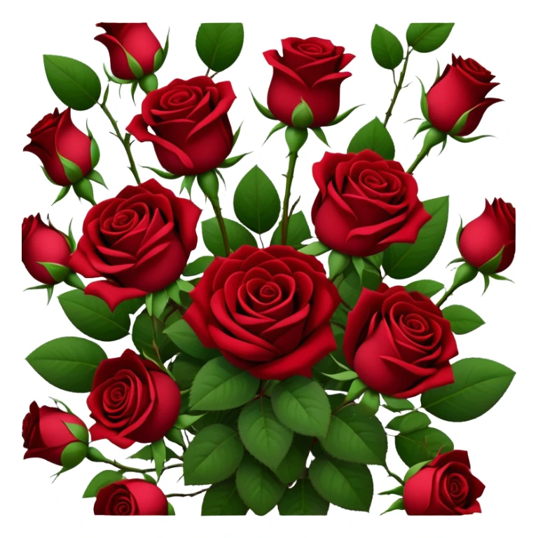 Bouquet of dark red roses sticker