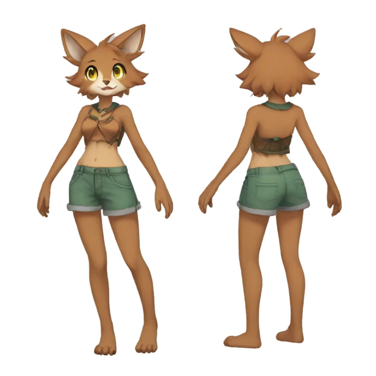 Anthro Sona Fakemon Full Body sticker