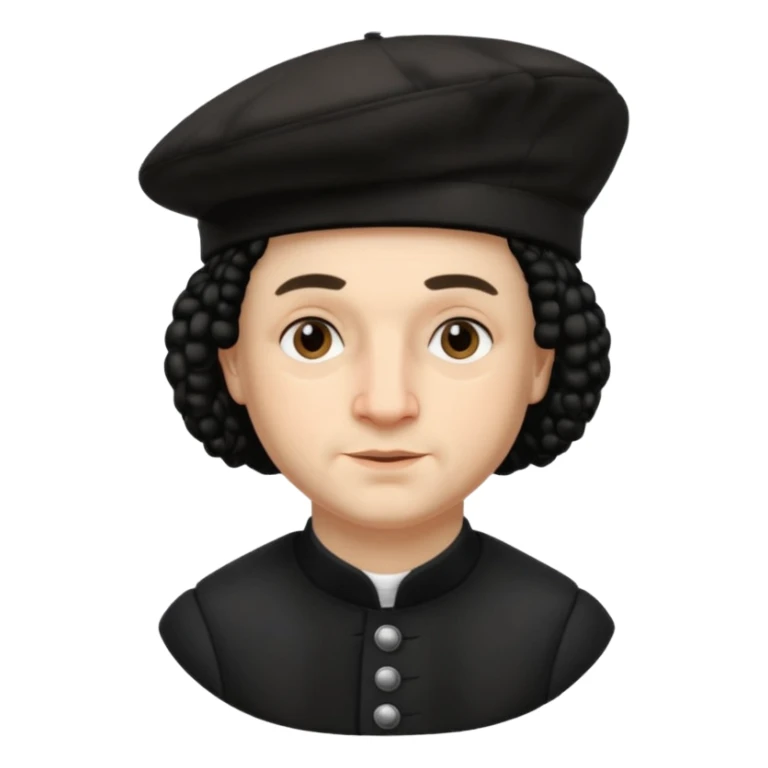 Rembrandt wear black berret hat sticker