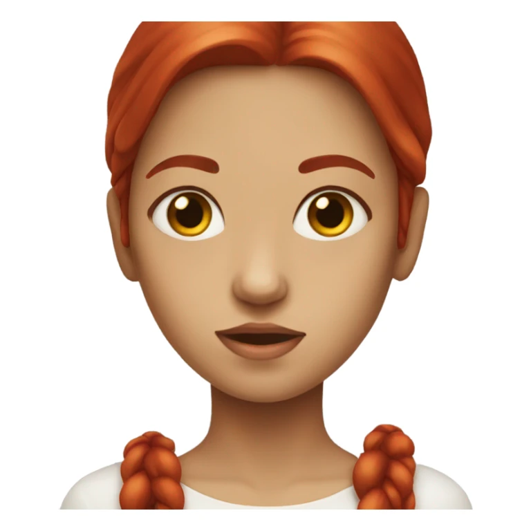 girl with long blood red hair sticker