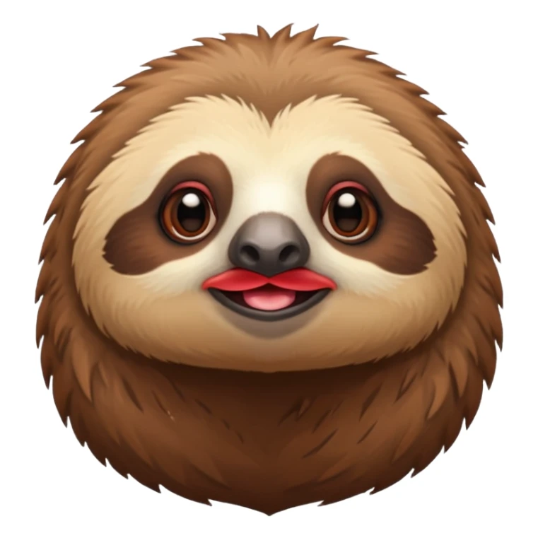 paresseux avec un crete rouge sticker