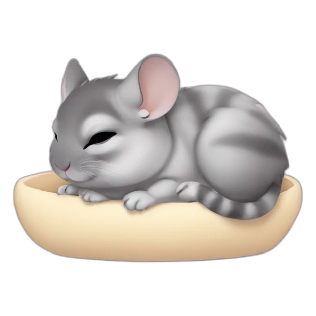 Cute baby chinchilla sleeping sticker