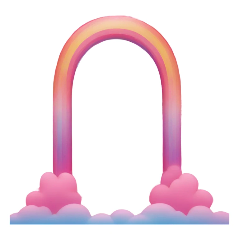 Rainbow with different shades of pink sticker