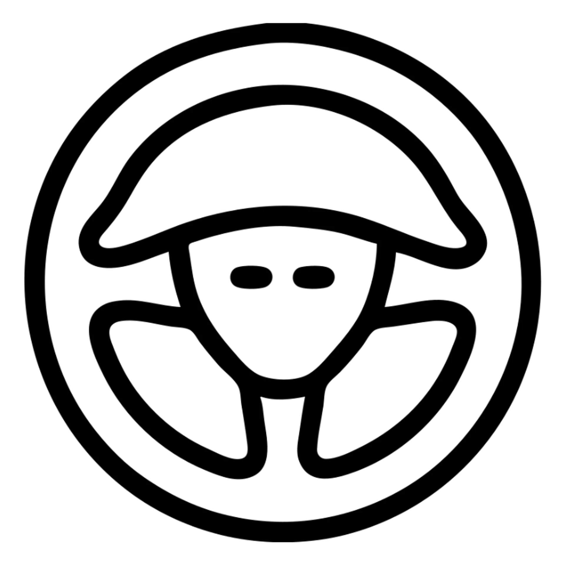 Sports car steering wheel sticker