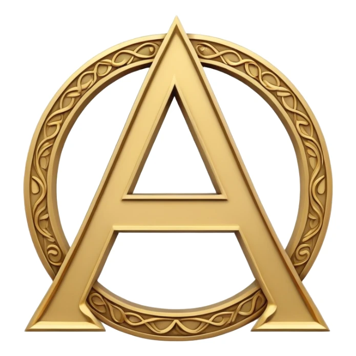 Greek letters Theta and Delta combined into a single sign sticker