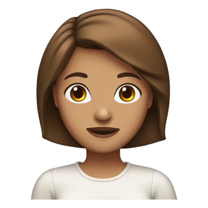 brown-haired girl bob love sticker